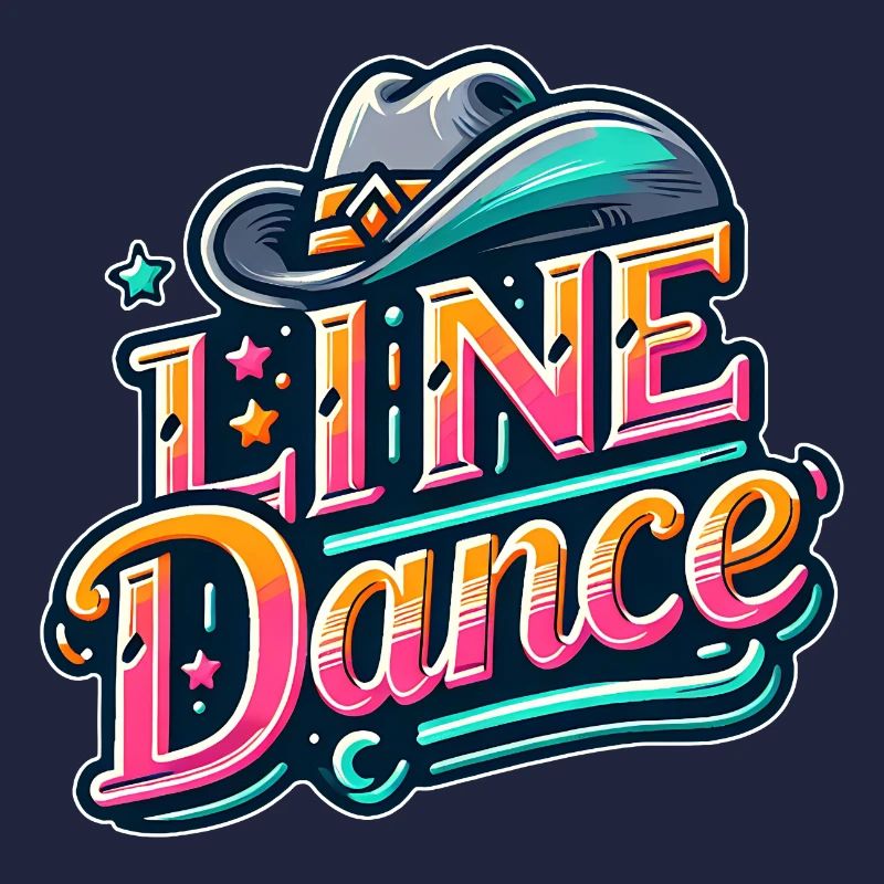 Conception de danse en ligne colorée