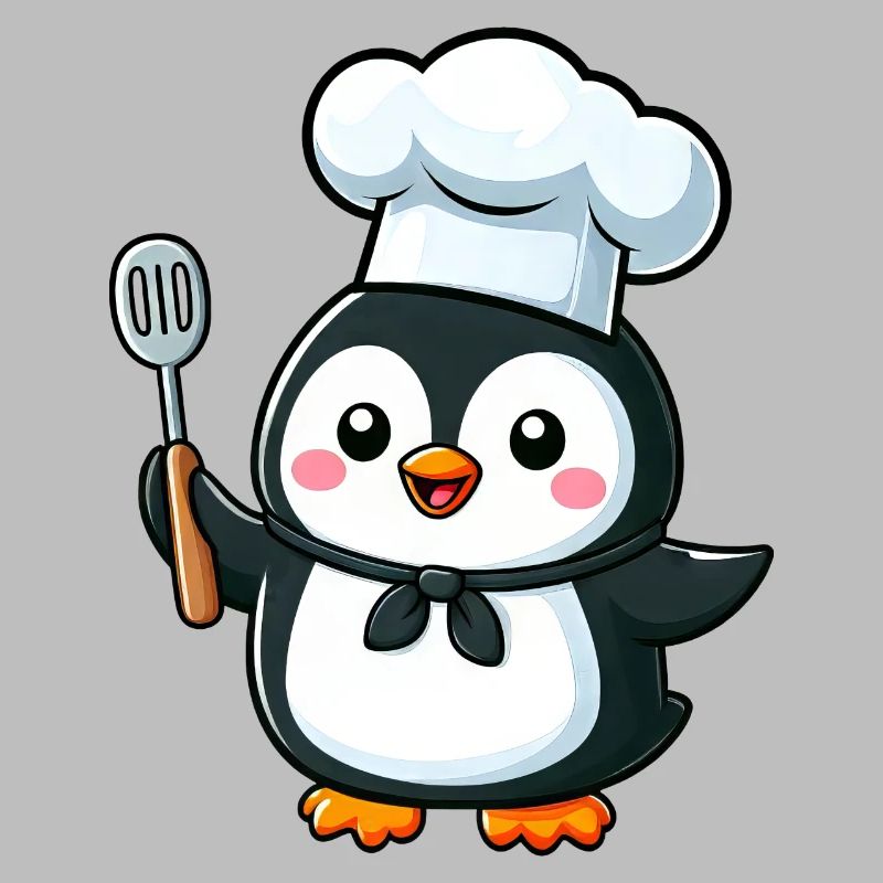 Mignon pingouin Chef bande dessinée conception de bande dessinée