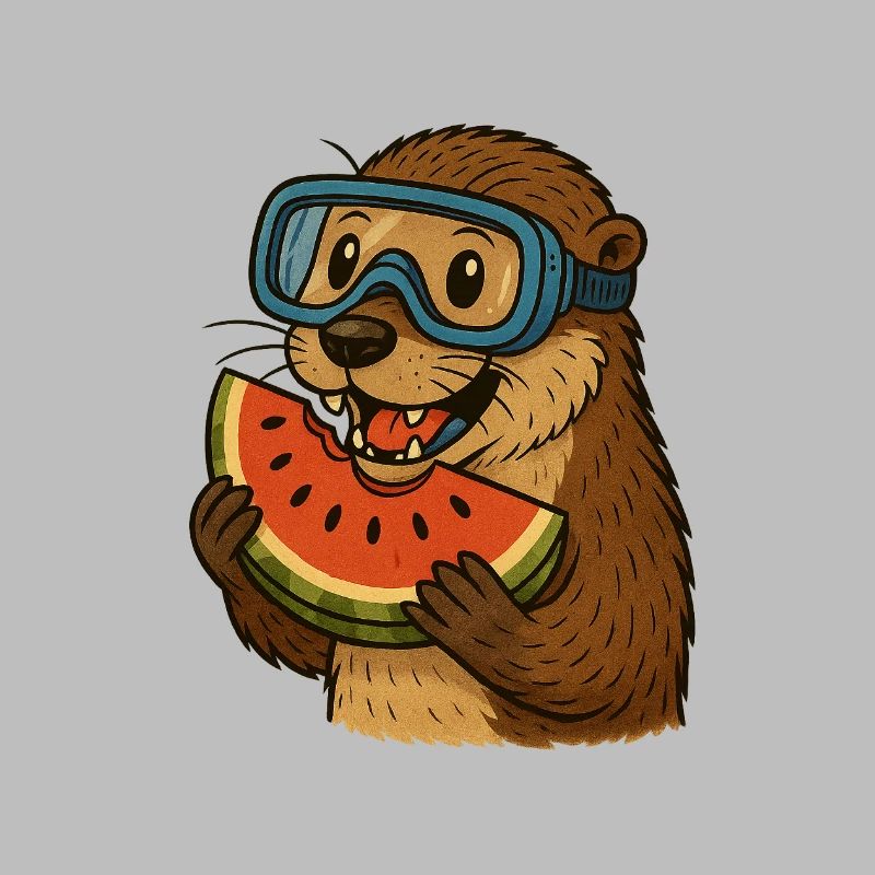 Loutre à la pastèque