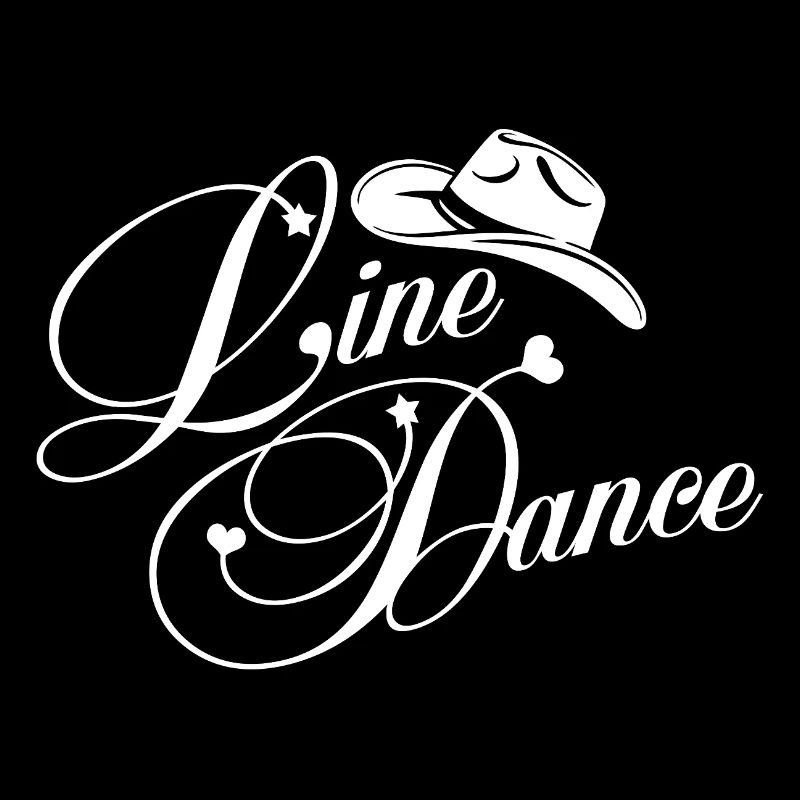 Line Dance Silhouette mit Hut
