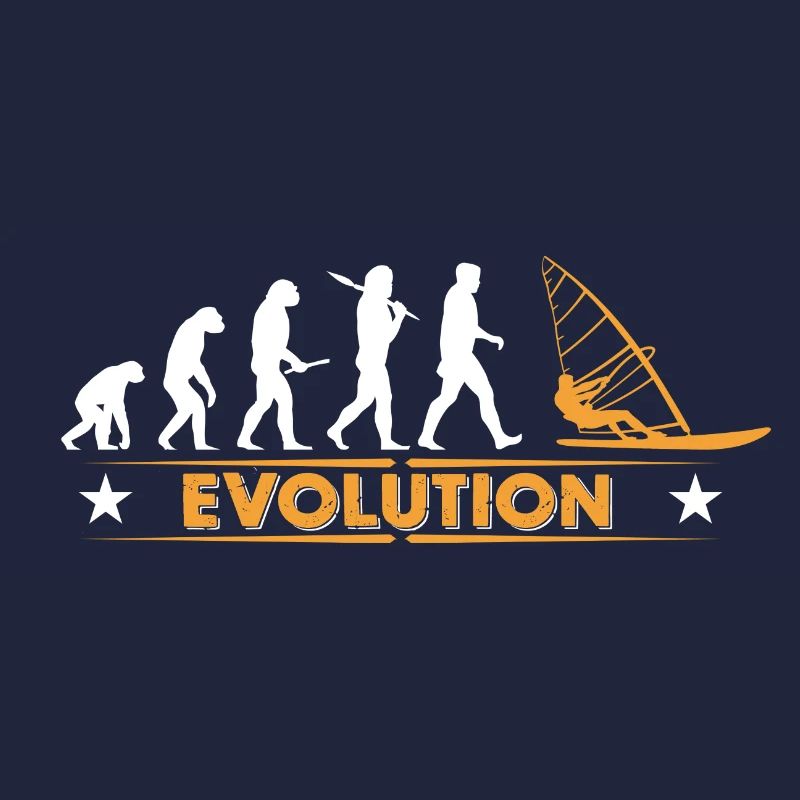 Windsurfen Evolution - orange/weiss