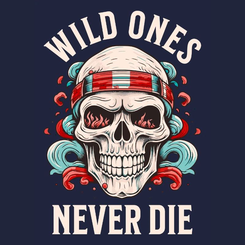 Skull Skull Skeleton Motorcycle Biker Gang