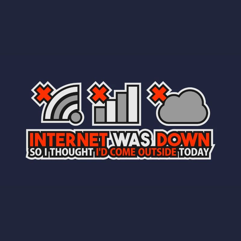 Internet Was Down - Offline Programmierer Computer