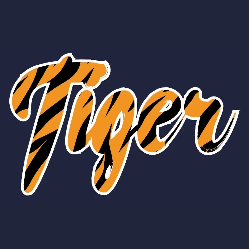 Tiger lettering pattern black stripes