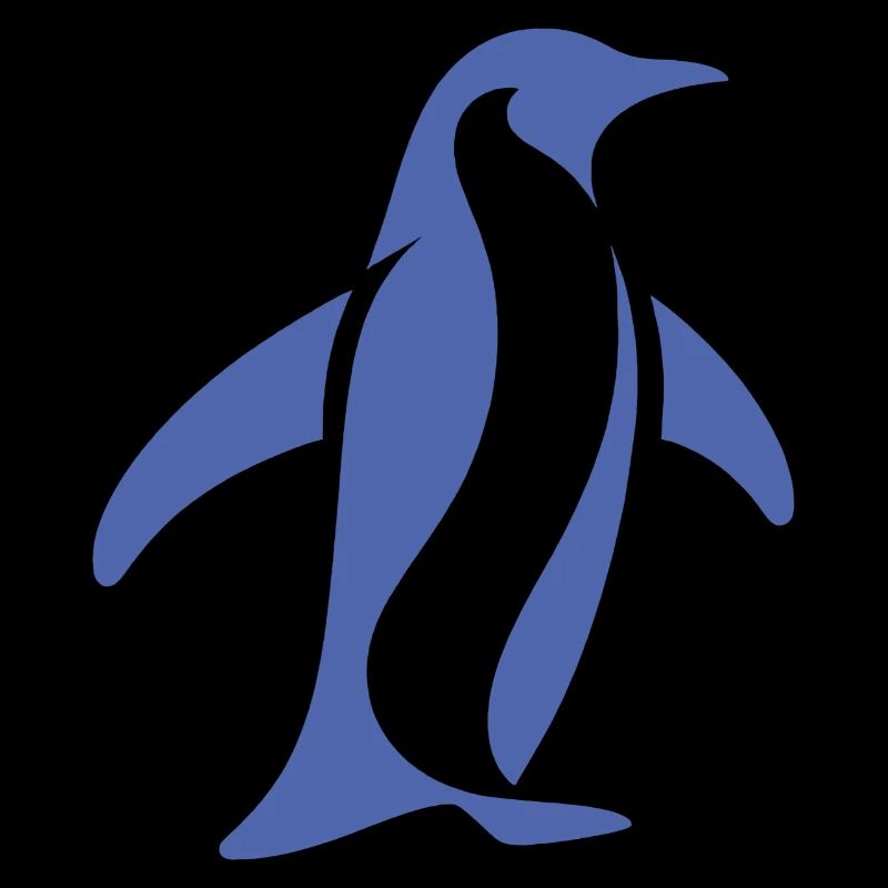 Pinguin Südpol Silhouette Minimalistisch
