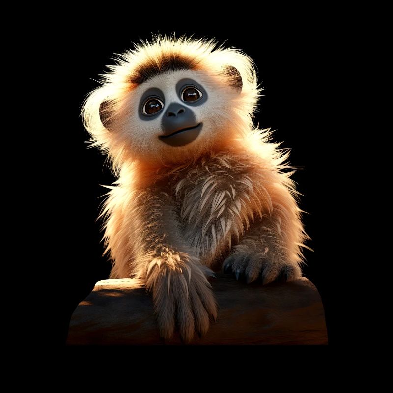 Gibbon Monkey Baby Monkey Little Gibbons Cute Monkey