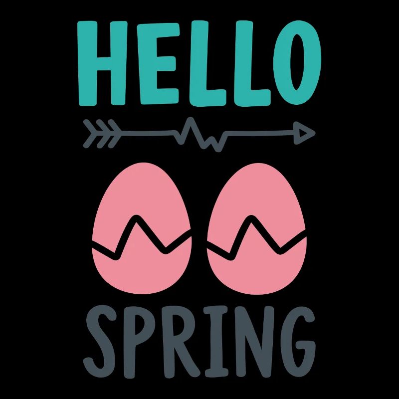 Hello Spring Spring Design with Easter Eggs