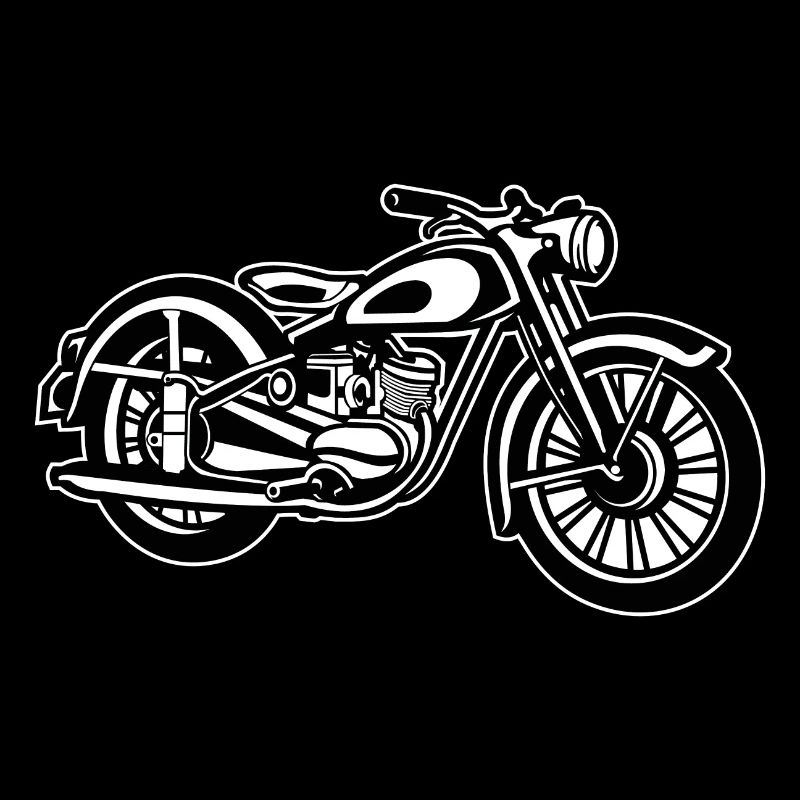 Motorcycle / Classic Motorcycle 04_black white