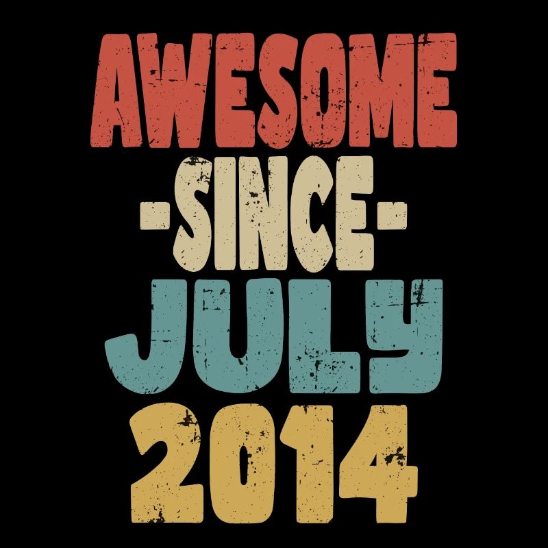 2014 Juli Geburtstag Retro