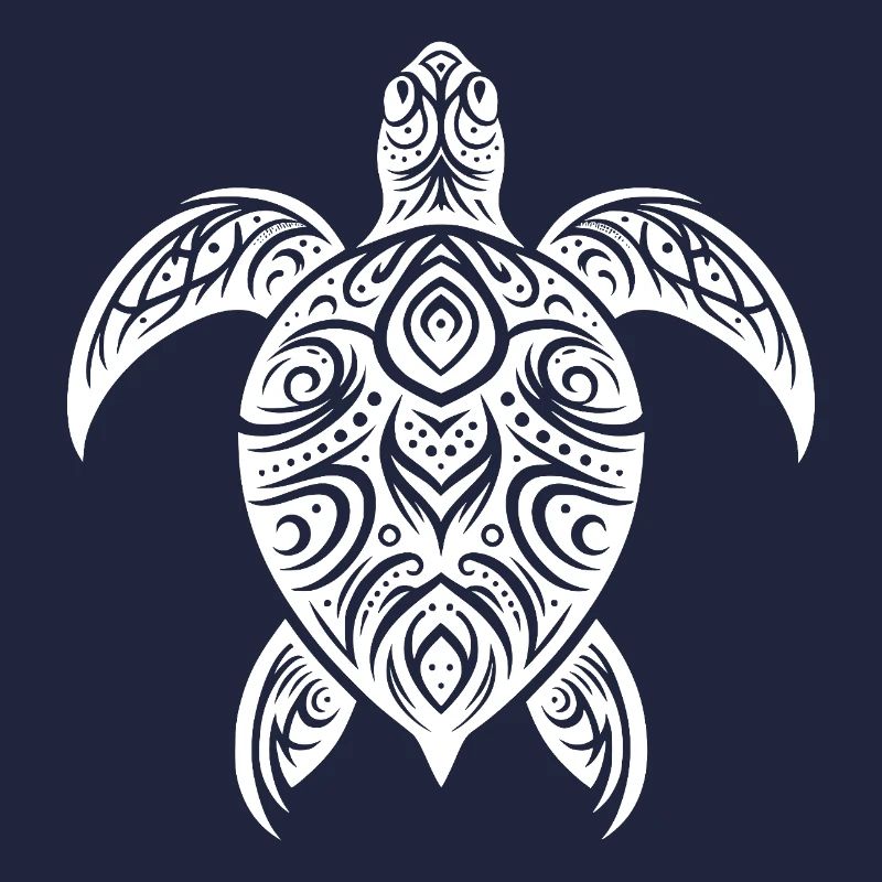 Mystical turtle with tribal elements