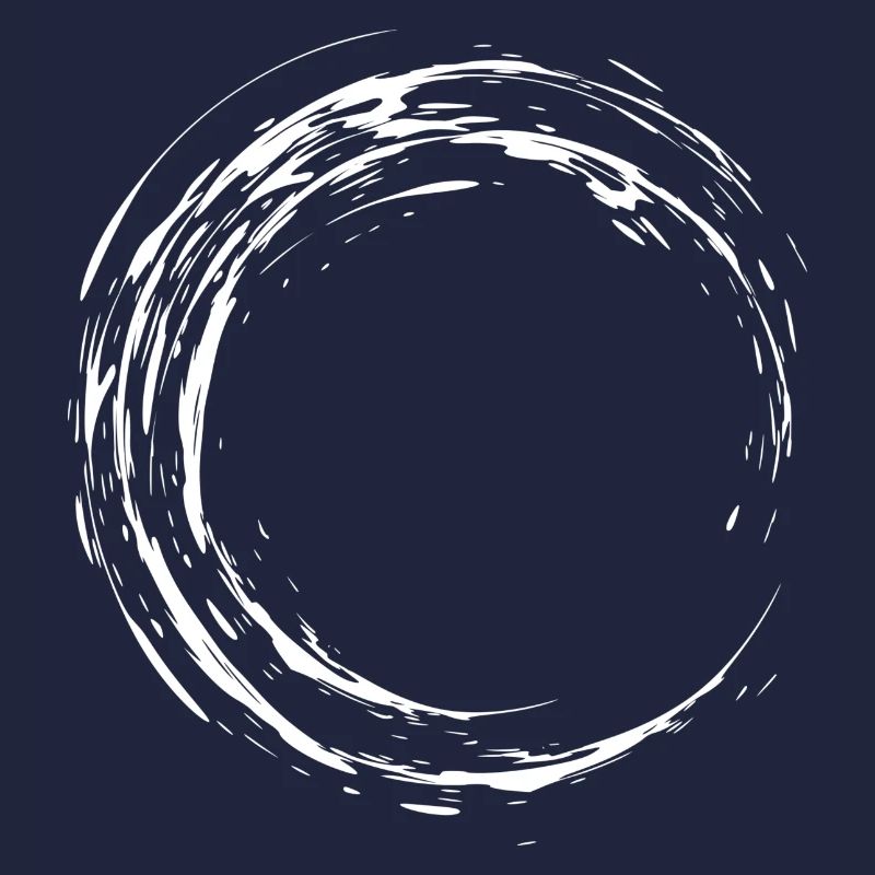 Circle Brush Modern cool vector white