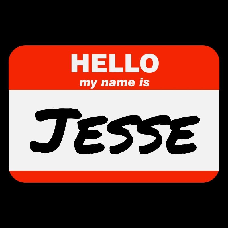 Hello My Name Is Jesse Label Name Tag