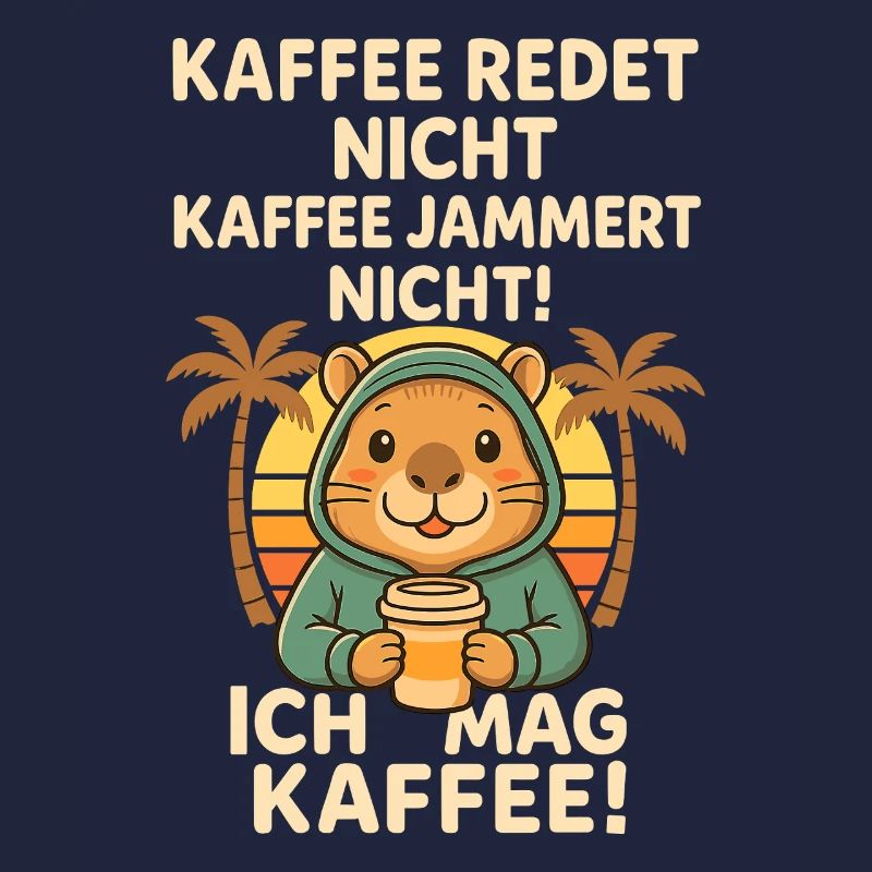 Capybara Kaffee Spruch Sunset
