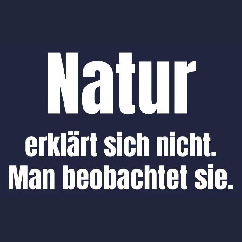Nature observes, does not explain itself