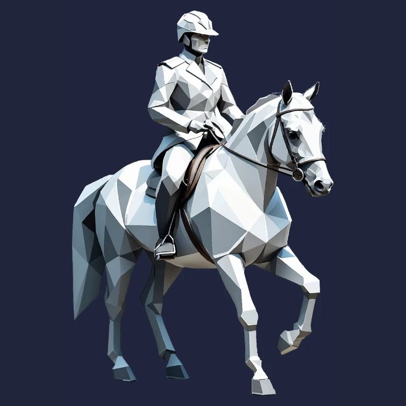 Cavalier Low Poly - Ballet Design