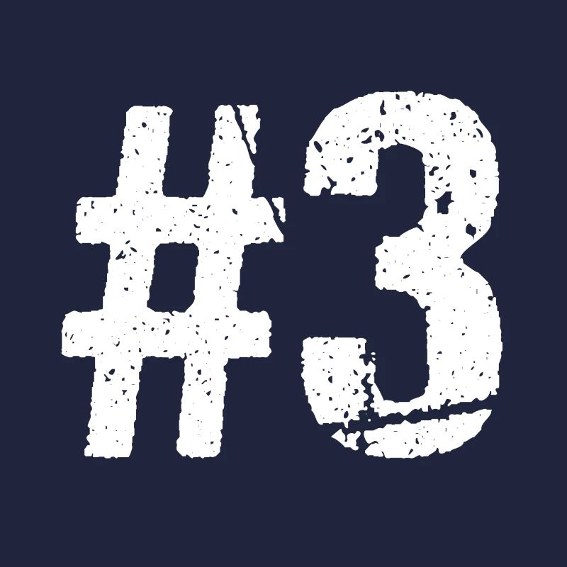 Teamplayer Hashtag Nummer 3 Drei Mannschaft