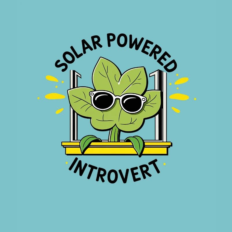 Solarbetriebener Introvert – Pflanzenwitz