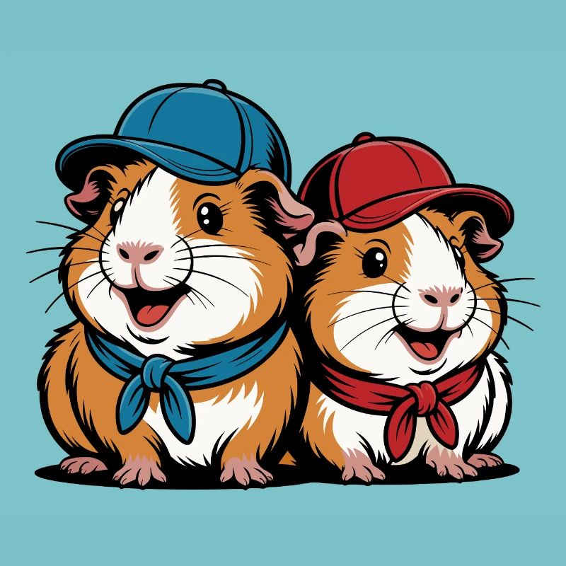 Amis cochons d’Inde mignons – Motif drôle d’animal