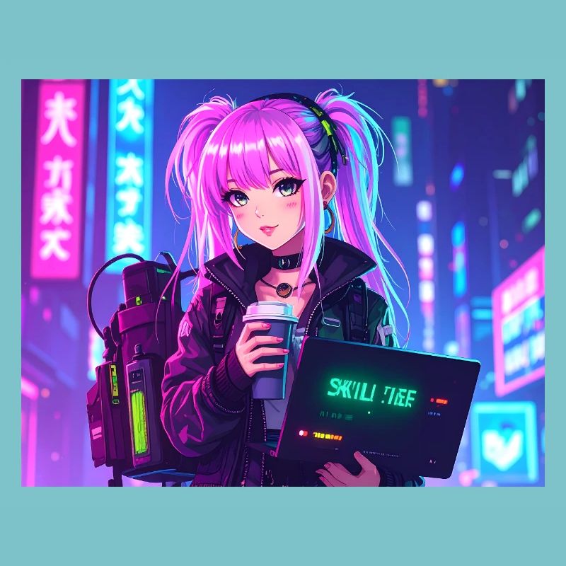Pink Coder Girl – Skill: cute & stylisch