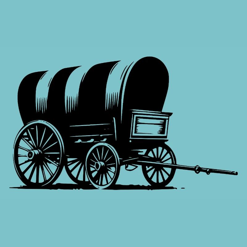 Vieux wagon couvert de side-car avec bâche rayée