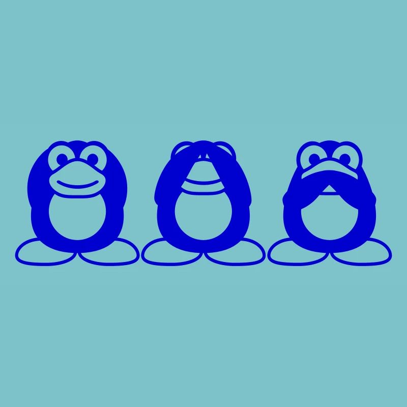 Three wise penguins don't hear anything say team