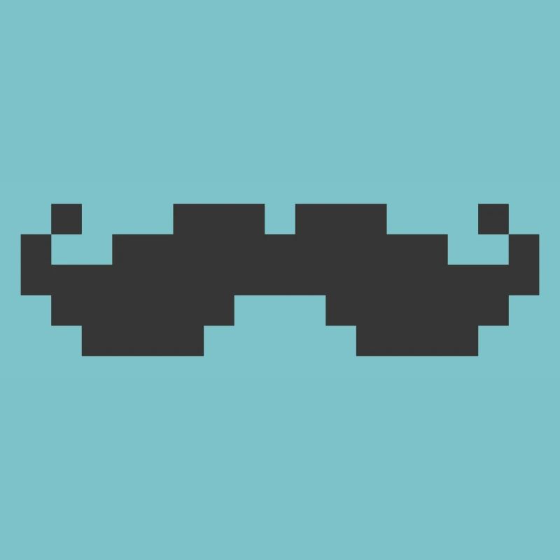 8bit pixel moustache