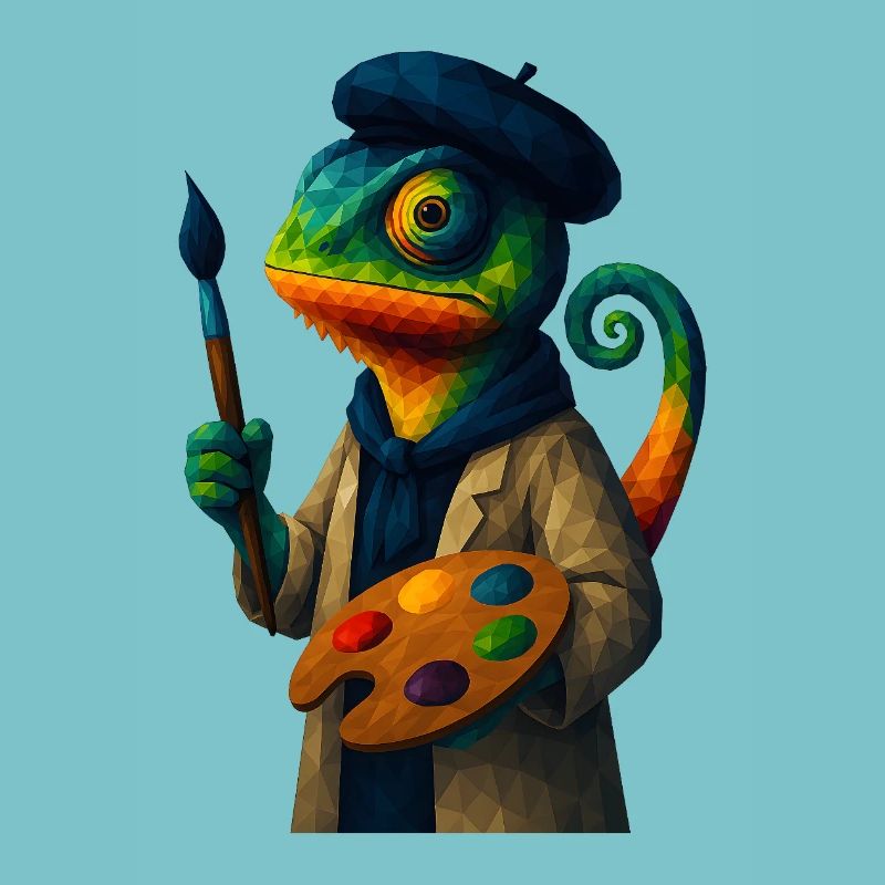 WPAP Style Animaux - Palette de couleurs Chameleon Painter
