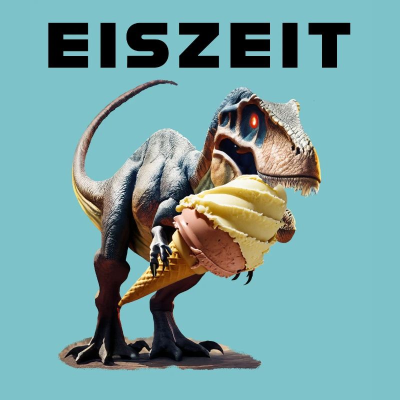 Eiszeit mit Dinosaurier