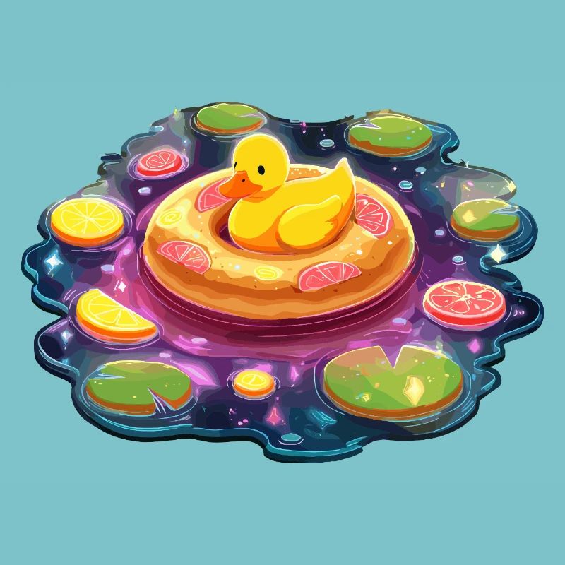 Des canards donuts dans le lac Galaxy