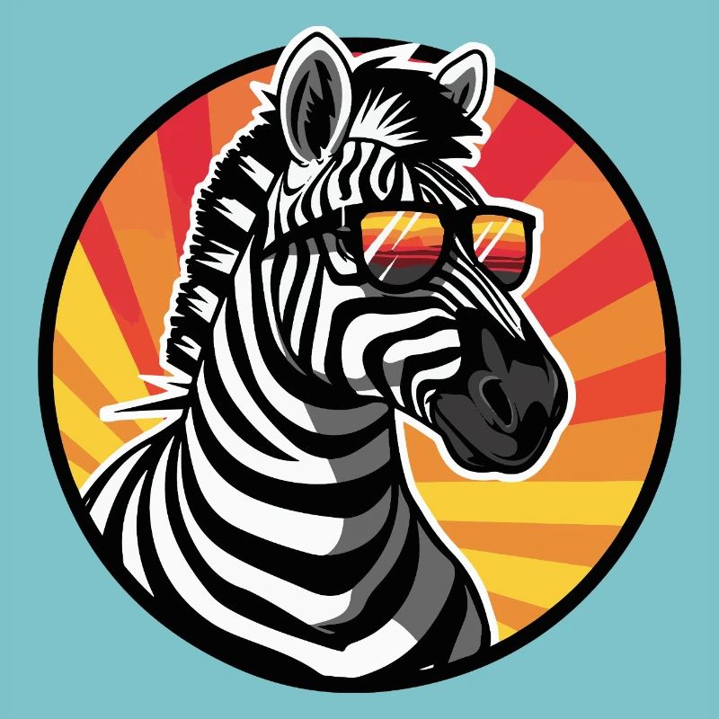 Zebra Comic Cool Sommer