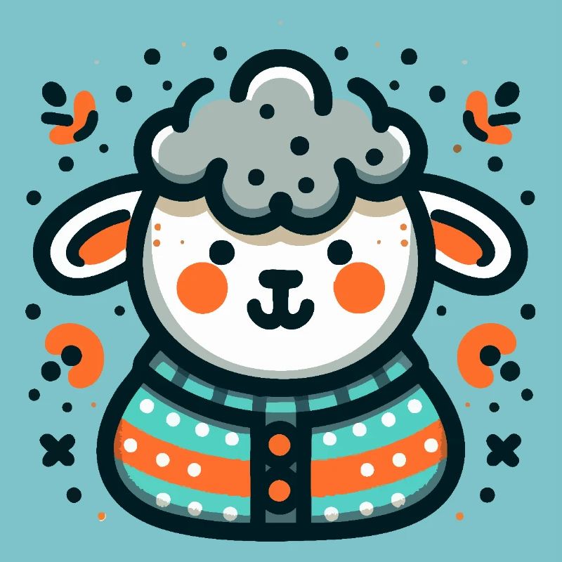 Süßes Schaf im Pullover