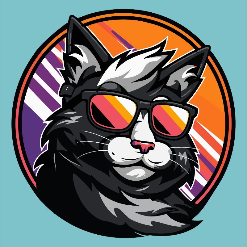 Chat Bande Dessinée Cool