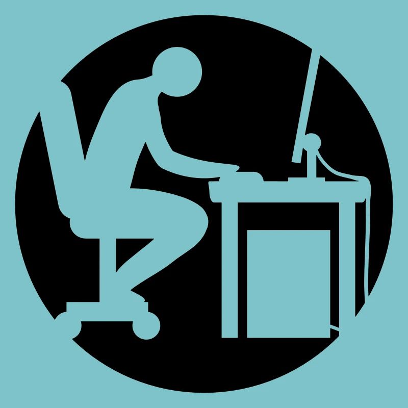 Computer Schreibtisch Nerd Logo