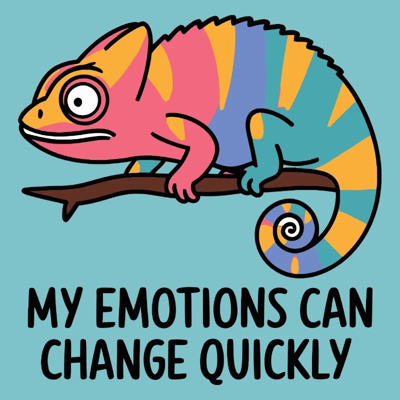 Bunte Chamäleon-Emotionen
