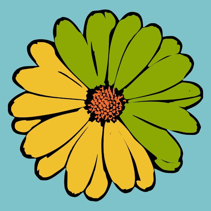 Fleur jaune vert jaune vert fleur