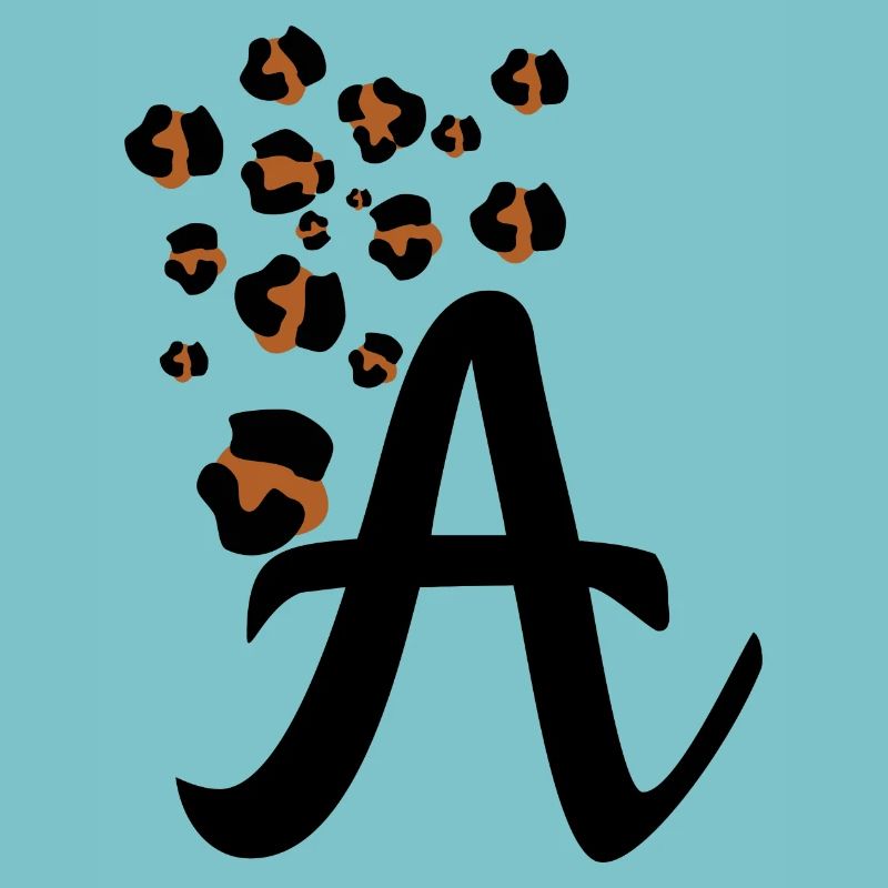 Leopard print letter