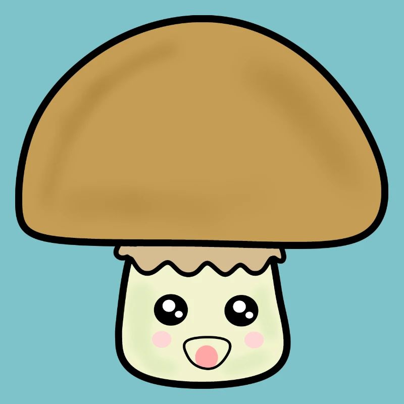 Champignon champignon mignon avec visage