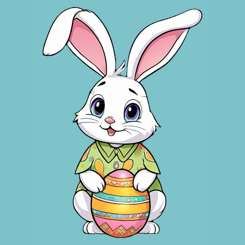 Easter bunny with Easter eggs
