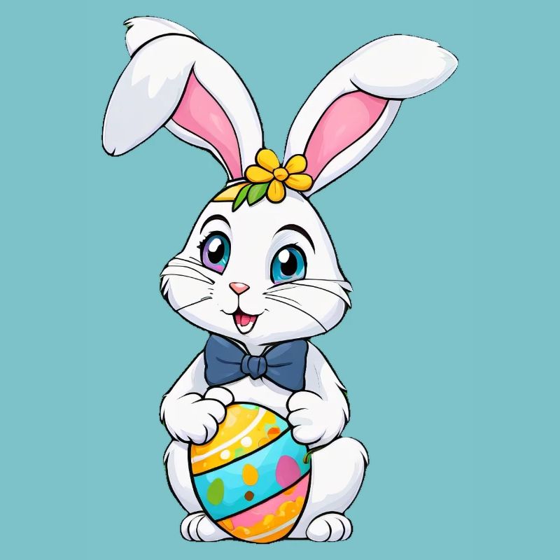 Easter bunny with Easter eggs