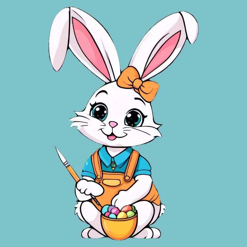 Easter bunny with Easter eggs