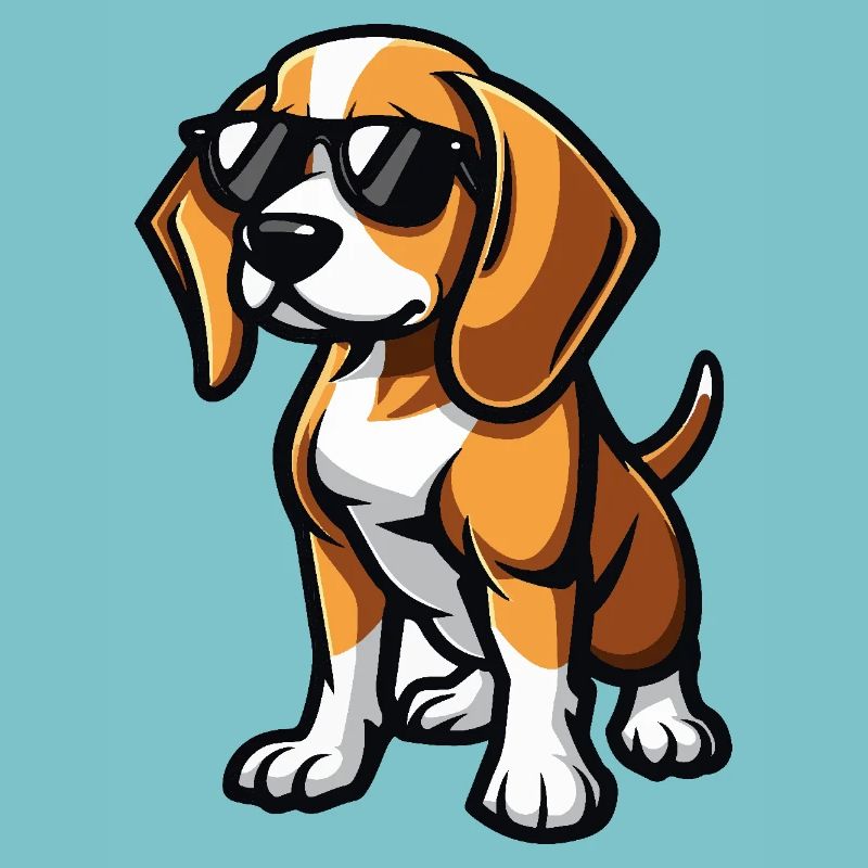 Beagle Hunde Cool Comic
