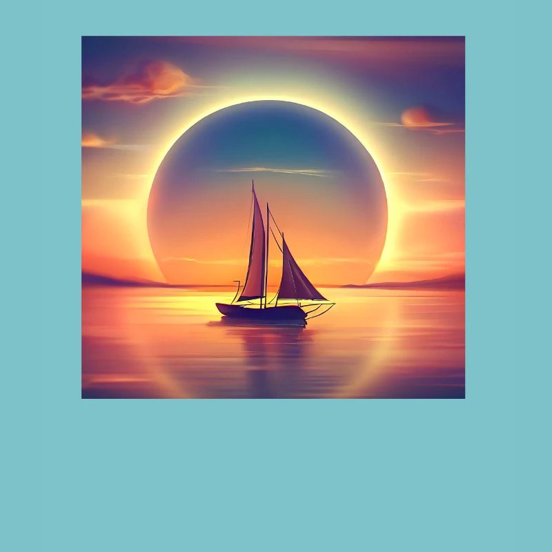 Sailboat sails into the sunset Angular