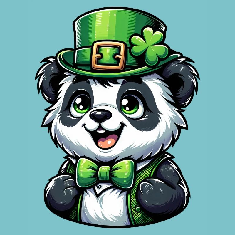 Célébration du panda de la Saint-Patrick