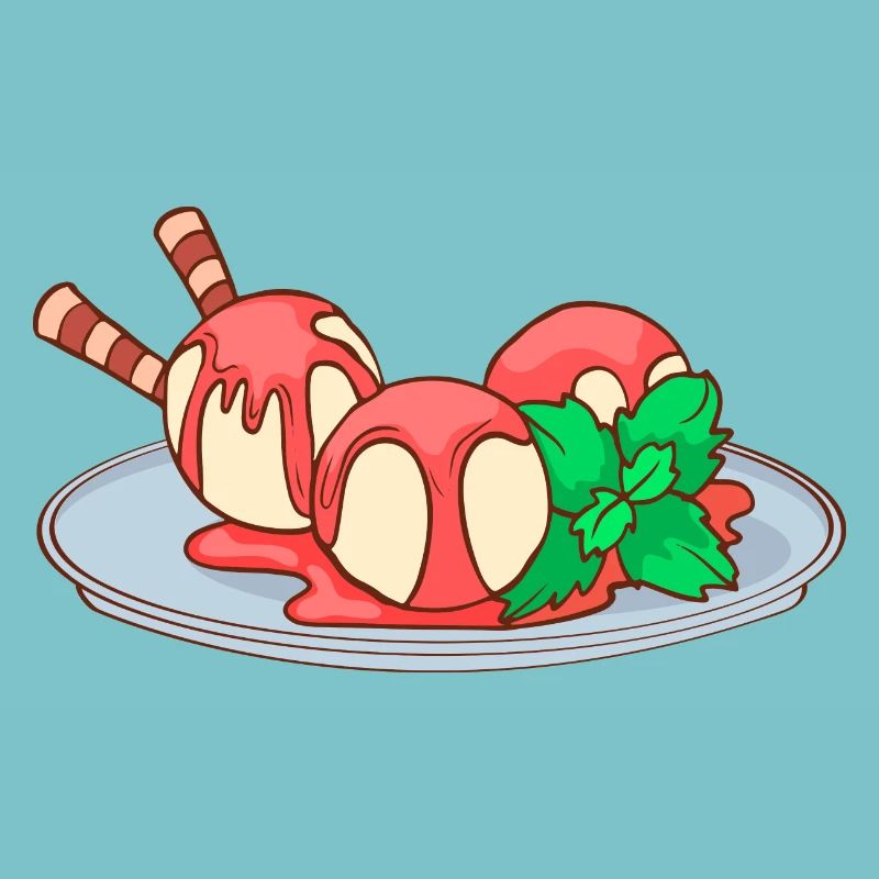 Eis Speiseeis Eiskrem Eiscreme Kugeleis Eisbecher