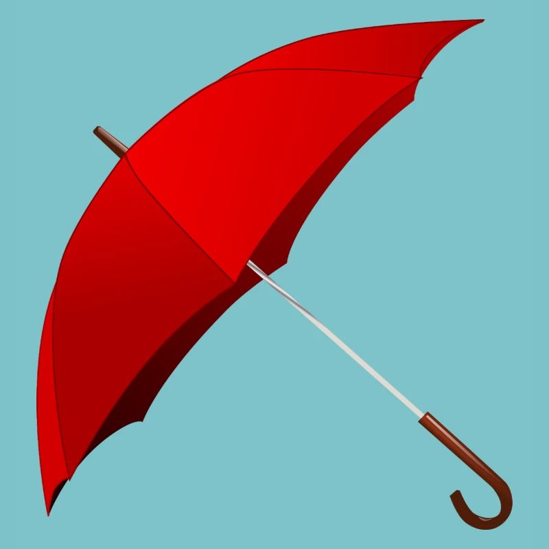 Roter Regenschirm aufgespannt. Geschenkidee