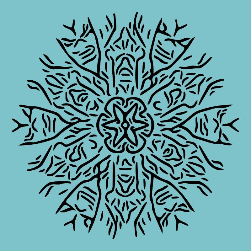 Mandala Flower Lines Abstract Shape Pattern