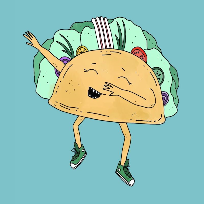 Dabbing Tacoo Tiere dab Bewegung Move Essen