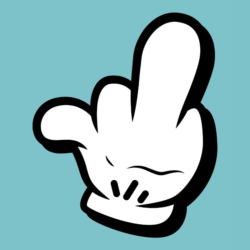 Mittelfinger Comic Style
