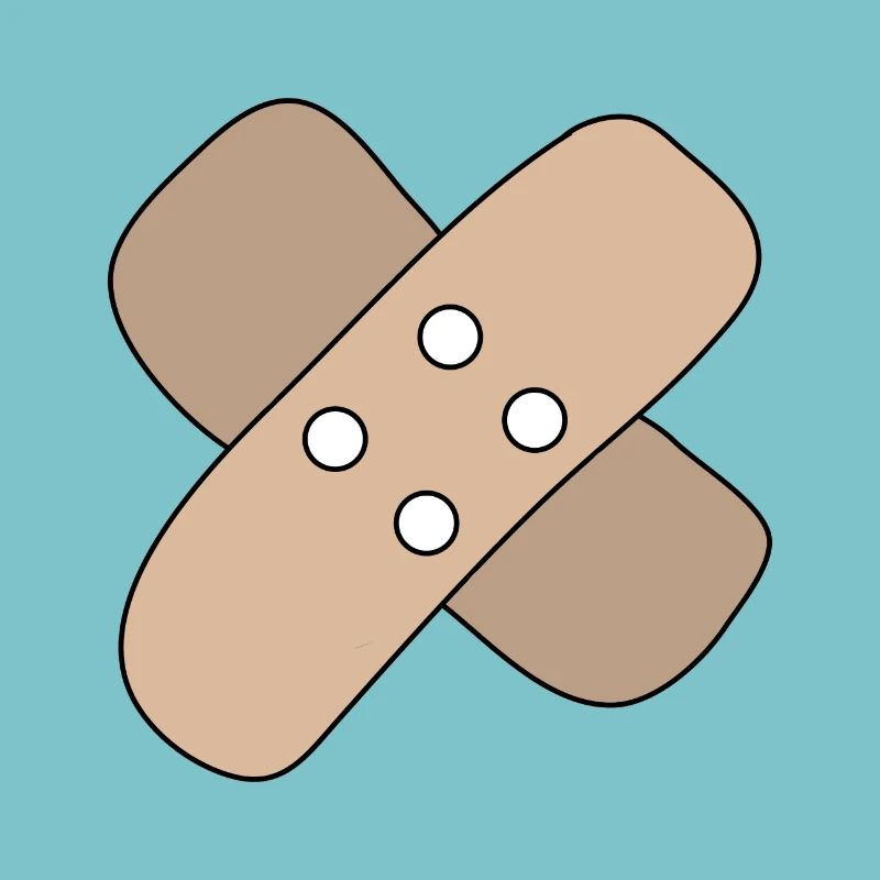 Patch, blessure, blessure, guérison, idée cadeau
