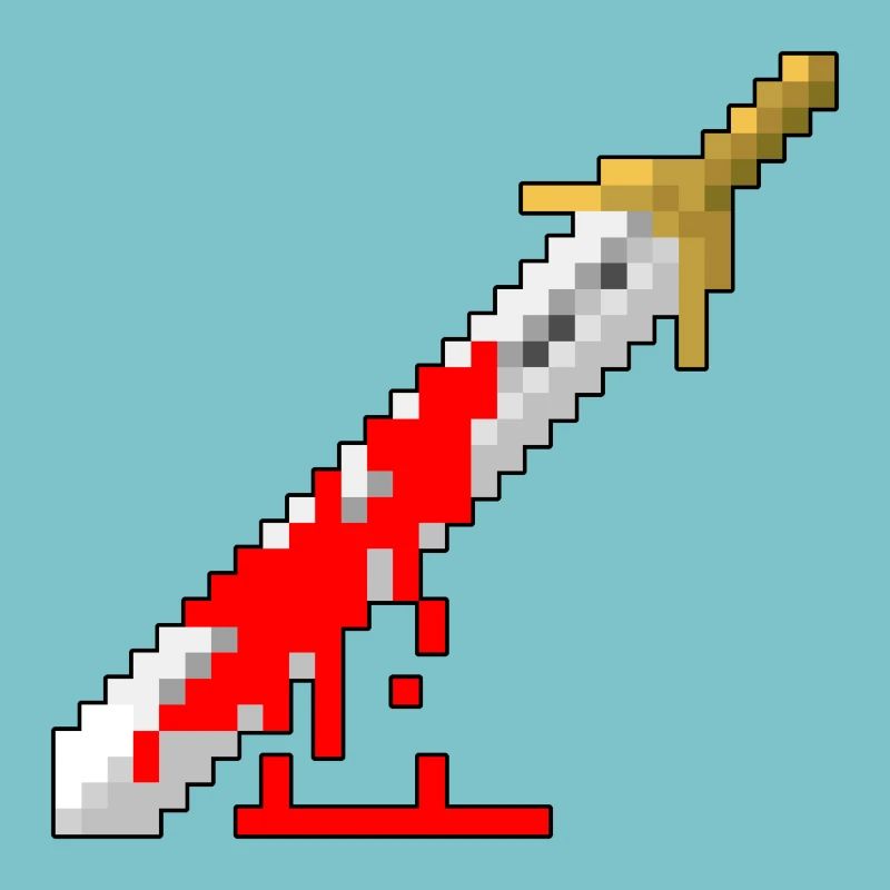 Rétro épée - sanglant